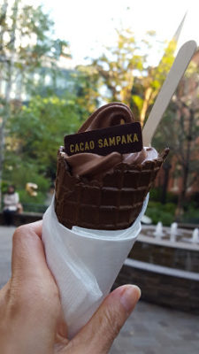 味わい深いチョコのソフトクリーム